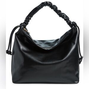 Urban Expressions Black Hobo Bag with Braided Handle